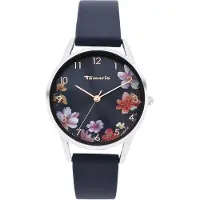 Tamaris Damenuhr - Damen Armbanduhr u.A. in Silber, Gold, Roségold, Schwarz, Blau, Rosa, Burgundy, Grün - Gehäuse rund & eckig auch mit Blumen-Motiven