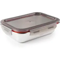 Lacor 64619 – Ecoinox rechteckiger Lebensmittelbehälter, Edelstahl...