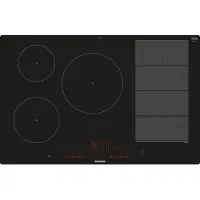 Siemens EX801LVC1E, Schwarz, Edelstahl, Integriert, Zonen-Induktionskochfeld, Glaskeramik, 5 Zone(n), 5 Zone(n)