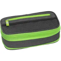 Wedo Neon Stretch, Weiches Federmäppchen, Polyester, Grün, Grau, Einfarbig, Reißverschluss, Kind
