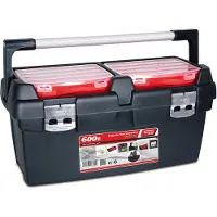 Tayg - Werkzeugkasten - 600 x 305 x 295 mm - Mit Ablage und 2 Aufbewahrungsboxen - 53,9 l