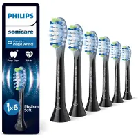 Philips Premium Plaque Defence HX9046/88 Bürstenköpfe (6er-Pack), 6 Stück(e), Schwarz, 3 Monat( e), Hart, 62000 Bewegungen pro Minute,