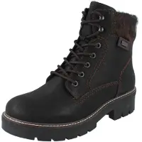 Rieker Corrales Damen Schnürstiefel schwarz Kunstleder - Größe: 38