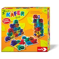 Noris 606012047 - Bunte Käfer-Spiele (Kinderspiel ab 3 Jahre) - 36 witzige Käfer
