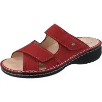 Finn Comfort Melrose Damen Pantolette rot Nubukleder - Größe: 42