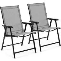 Yaheetech 2er Set Gartenstühle Hochlehner Klappstühle Terrassenstühle mit Rückenlehne&Armlehnen Klappbare Outdoor-Stühle Essstühle bis 150kg Belastbar
