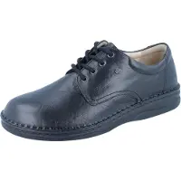 Finn Comfort Metz Herren Schnürschuhe schwarz Glattleder - Größe: UK 8