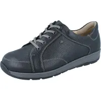 Finn Comfort Saragossa Herren Schnürhalbschuhe schwarz Leder - Größe: UK 11,5