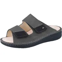 Finn Comfort Psara Herren Pantolette grau Nubukleder - Größe: 45