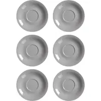 Ritzenhoff & Breker Untertasse "Jumbountertassen Doppio ø 17 cm 6er Set", grau, Speiseteller, Untertasse