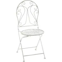 Locker Kobolo Metallstuhl Gartenstuhl Klappstuhl Deko Stuhl Metall cream