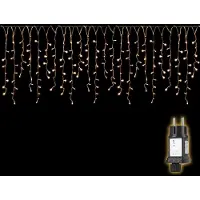 Salcar LED Eisregen Lichterkette Außen, 200er Lichtervorhang Fenster 8m Weihnachten Beleuchtung (5m Lichterkette + 3m Stromkabel) Innen 31V mit 8 Beleuchtungsmodi und Memory-Funktion, Warmweiß