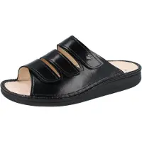 Finn Comfort Korfu Damen Pantolette schwarz Knautsch - Größe: 41