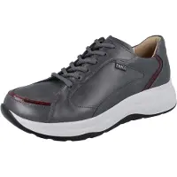 Finn Comfort FINNCO Piccadilly Damen Halbschuhe grau rot Glattleder - Größe: UK 5,5