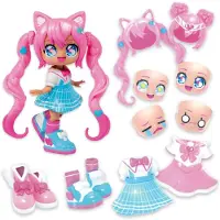 Bandai - Animakii Zauberin und Schülerin - Set Personalisierbare Puppen - 1 Pupp
