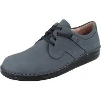 Finn Comfort Vaasa Herren Halbschuhe blau grau Nubukleder - Größe: 47