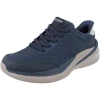 SKECHERS Slip-ins Slade 2.0 Herren Sneaker blau Glattleder Synthetik - Größe: 43