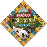Winning Moves - Monopoly Hunde - Gesellschaftsspiel - Brettspiel - Französische Version