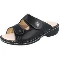 Finn Comfort FinnStretch Sarezzo Damen Hallux Valgus Pantolette schwarz Leder - Größe: 41