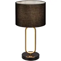 Rabalux 74044 Tischlampen Domiro LED 8+ E27 1X MAX 60 Metall Textil golden