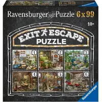 Ravensburger EXIT Puzzle: Das verlassene Herrenhaus – 6 Puzzles mit je 99 Teilen