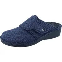 Finn Comfort Andermatt Damen Hausschuhe blau Wollfilz - Größe: 42