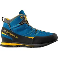 La Sportiva Boulder X Mid GTX, Approach, Uni, Shoes, Mid Cut, B00Y00 Blue/Yellow, 37 -