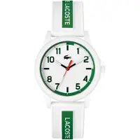 Lacoste Analog Quarzuhr für die Jugend Kollektion Rider mit Weisses Silikonarmba