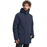 Tenson Winterjacke dunkelblau einfarbig Reißverschluss + Knopf normale Passform