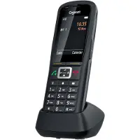 Gigaset-Pro R700H PRO, Analoges/DECT-Telefon, Kabelloses Mobilteil, 500 Eintragungen, SMS (Kurznachrichtendienst), Schwarz