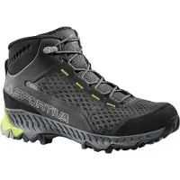 La Sportiva Stream GTX, Mountain Hiking, Man, Shoes, Mid Cut, G00E05 Carbon/Apple Green, 40 -