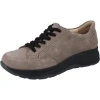 Finn Comfort Nottingham Herren Halbschuhe grau Nubukleder - Größe: UK 7,5