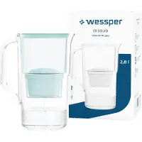 Wessper D1 SOLID 2,8 L Wasserfilterkanne Mint mit AquaMax Wasserfilter