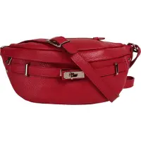 Samantha Look Gürteltasche "Damen echt Leder, Made in Italy", Damen, Gr. B/H/T: 32cm x 13cm x 9cm onesize, rot, Leder, clean, Taschen Gürteltasche, echt Leder, Made in Italy