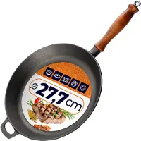 Kadax Gusseisenpfanne, Feuerpfanne, Induktion und Backöfen Bratpfanne, Steakpfanne aus Gusseisen