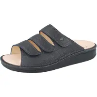 Finn Comfort Korfu Herren Pantolette dunkelblau navy Glattleder - Größe: 48