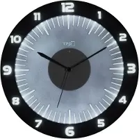 TFA-Dostmann 60.3553.10, Wand, Analoge Uhr, Rund, Grau, Kunststoff, Akku, USB