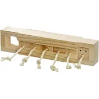 Karlie Brain Train Cube Nagerspielzeug 6 Klötze Holz Natur 37 x 8,5 x 6,5 cm