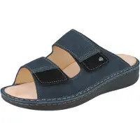 Finn Comfort Psara Herren Pantolette blau marine Nubukleder - Größe: 46