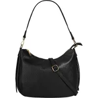 Cluty Umhängetasche "Damen echt Leder, Made in Italy", Damen, Gr. B/H/T: 31cm x 24cm x 7cm onesize, schwarz, Leder, leicht glänzend, unifarben, Taschen Umhängetasche, echt Leder, Made in Italy
