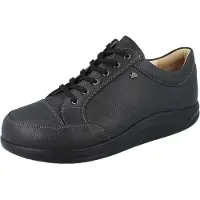 Finn Comfort FINNAMIC Huelva Herren Halbschuhe schwarz genarbtes Glattleder - Größe: UK 8,5