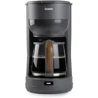 Domo Wood You, Filterkaffeemaschine, 1,25 l, Gemahlener Kaffee, 1000 W, Grau