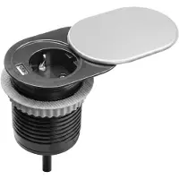 Plastrol HAND Einbausteckdose Schuko USB-A 16A Silber