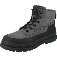 Bugatti Herren Schnürstiefel dunkelgrau Kunstleder - Größe: 41