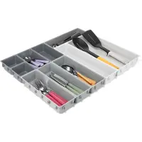Joseph Joseph Schubladen-Organizer Blox Schubladen-Organizer Set Light Stone (10er Set)