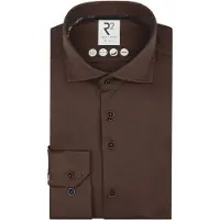 R2 Hemd Knitted Dobby Brown