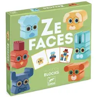 Djeco Konstruktionsspielzeug Ze Faces - Holzklötze