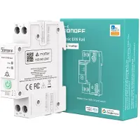 Sonoff Basic DIN-Schiene (BASIC-1GSP) – WLAN-Smarter Schalter für Hutschiene, Matter-kompatible Smart-Home-Steuerung, 32A für Verteilerkästen, kompatibel mit Alexa, Google Home und Home Assistant