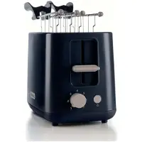 Ariete 157 Breakfast 2-Schlitz-Toaster mit Edelstahlzangen, dunkelblau