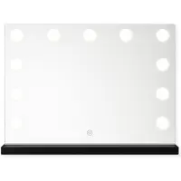 Sensahome Vanity Mirror Pro – Hollywood-Schminkspiegel mit 15 dimmbaren LED-Lampen – 3 Lichtmodi – 80 x 60 cm – Schwarz